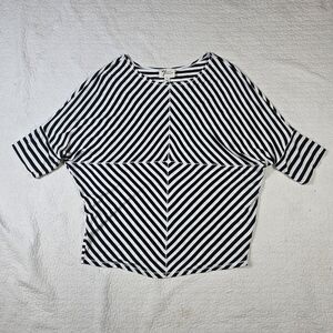 Andrea Jovine Striped Black and White Top